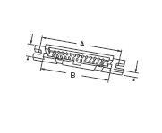 Lot of 5 _ 3421-6000 socket conn 20 contact open gold