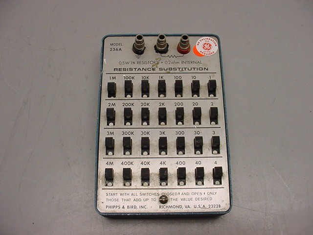 Phipps & bird 236A resistance box 1% 