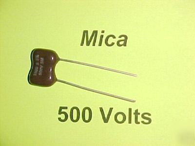 2500PF @ 500 volt dipped silver mica capacitors qty=6
