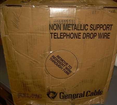 General cable non metallic support telephone drop wire