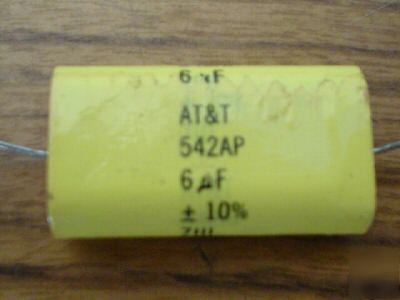 New 10PCS at&t 200V 6UF axial mylar capacitor 