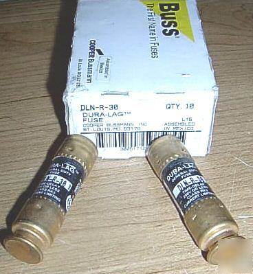 New 10 cooper bussmann dln-r-30 time delayed fuses