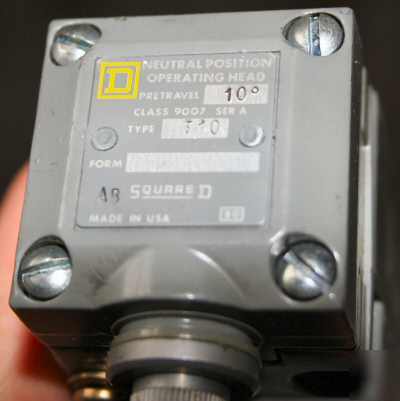 Square d - neutral position 9007 limit switch C68T10 