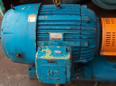 Us premium efficiency motor 125 hp & goulds water pump 