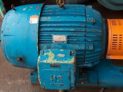 Us premium efficiency motor 125 hp & goulds water pump 