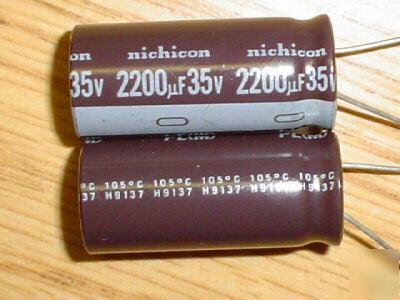 50 nichicon 35V 2200UF radial capacitors low esr 105C
