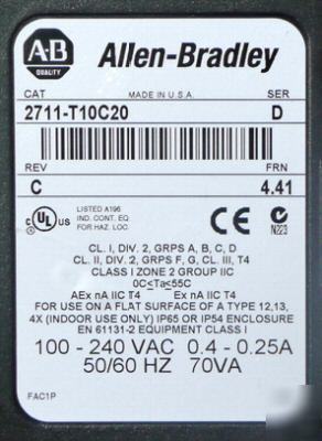 Allen bradley panelview 2711-T10C20 d 2711T10C20