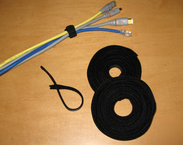 New 50 reusable velcro wraps cable tie 3/4