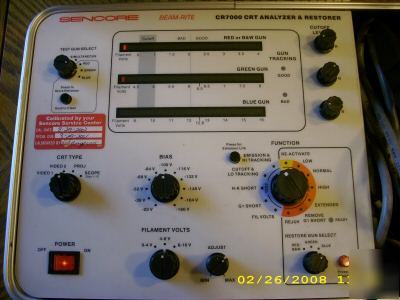 Sencore beam-rite CR7000 crt analyzer / restorer