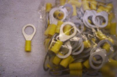 Yellow 12MM ring terminal pack of 50