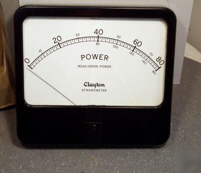 Vintage clayton dynamometer panel meter,m i b,model 90