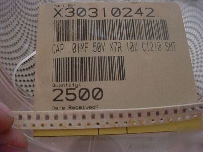 .01 mfd 50 volt 10% smd capacitor ( qty 2000 ea ) (h)