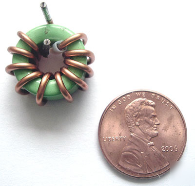 Coil ~ copper wire wrap toroid inductor ~ 4.0UH (12)
