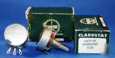 New clarostat 53C35K 53C3-5K potentiometer qty. 5 