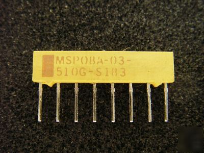  resistor network, MSP08A-03-510G, 51 ohm, 1W, 2%,100V
