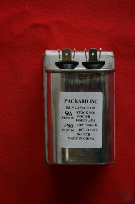 Like new packard motors oval run capacitor POC10 370 v 
