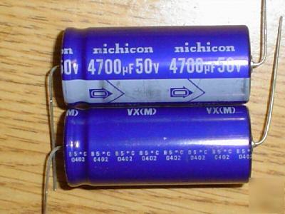 New 10PCS nichicon 50V 4700UF axial capacitors 
