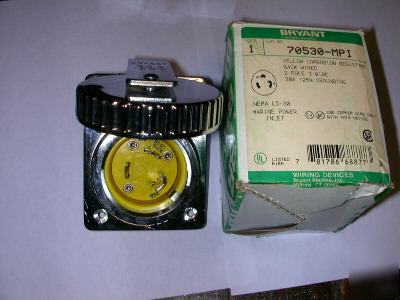 New bryant 70530-mpi L5-30 marine power inlet * *