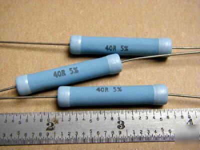 40 ohm 5% @ 5 watts tin oxide power resistor s (20PCS)