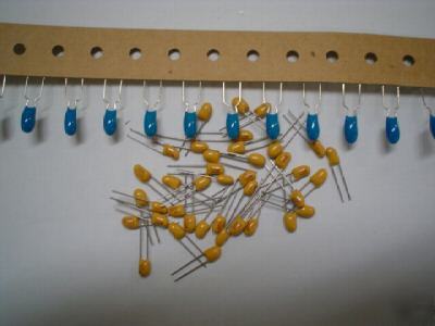 50PCS dipped tantalum capacitors 10UF 35V capacitor