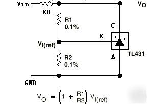 (10 piece) AS431 TL431 2.5V 1% shunt reference soic-8 