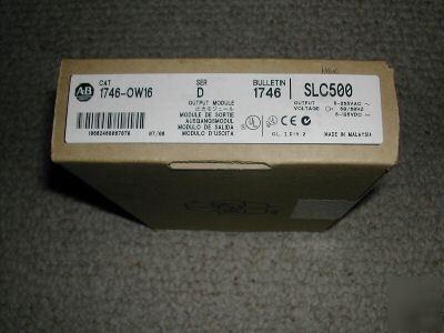 Factory sealed allen bradley 1746-OW16/d module