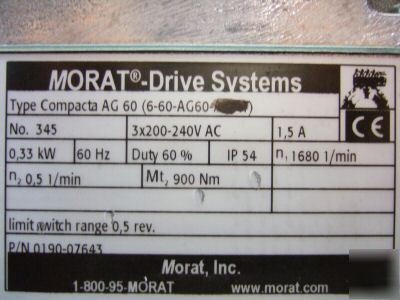 Morat drive systems compacta ag 60