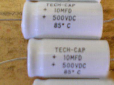 New 10 pcs 500V 10UF hi volt axial capacitors 