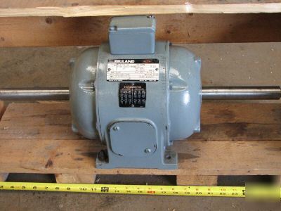 New reuland 1 hp double shaft 1200 rpm electric motor - 