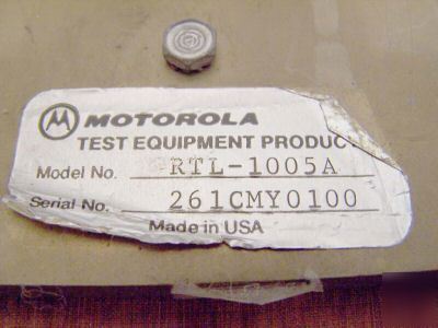Motorola # rtl-1005A pager test jig