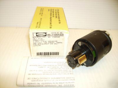 New hubbellock plug HBL23005GB 10/20 amp 125/250 volt *