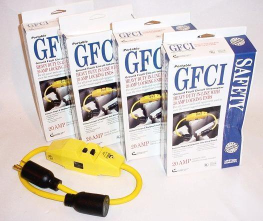 New lot 4 coleman drop cord gfci outlet twist lock plug