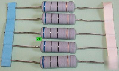 68 ohm 5 w 5W 5% resistors lot of 5 - bonus 