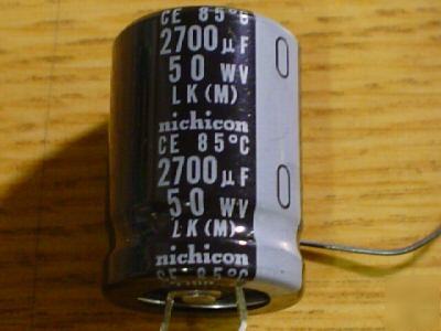 New 25 nichicon 50V 2700UF snap-in capacitor 