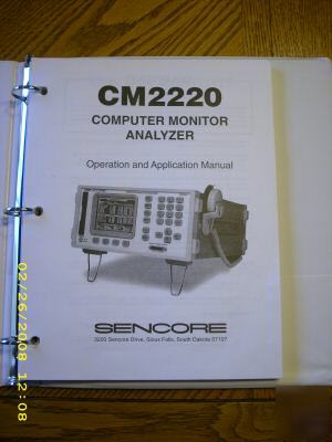 Sencore CM2220 computer monitor analyzer w/ manual