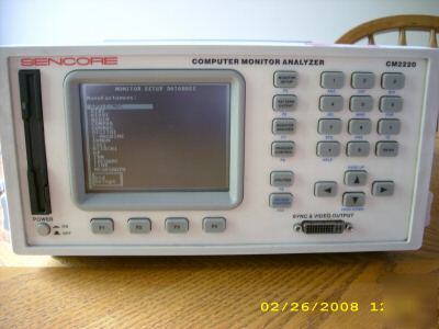 Sencore CM2220 computer monitor analyzer w/ manual