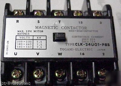 Togami-electric contactor, CLK24V01-P8B