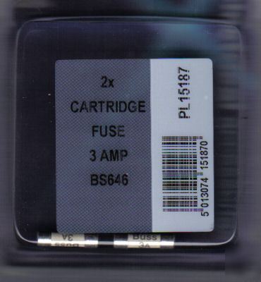 New 10 x 5AMP cartridge fuses, 20MM, BS646, , 