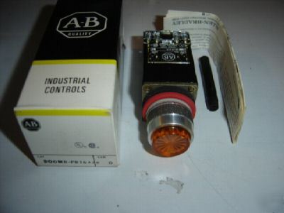 Allen bradley 800MR-PB16AAS amber ill push button 