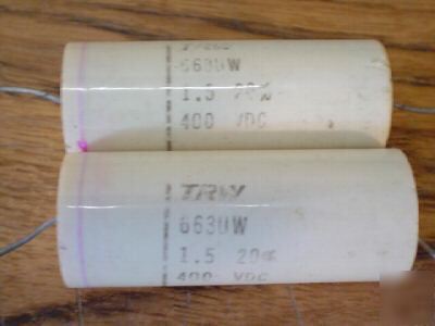 New 10 pcs 400V 1.5UF trw axial mylar capacitor 