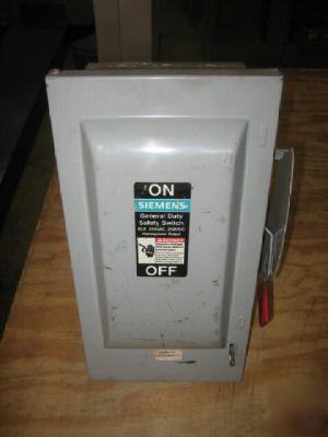 Siemens GF322N disconnect safety switch 60 amp a 240 v