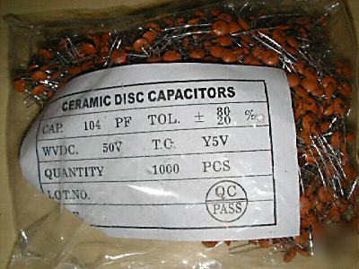 0.1UF ceramic disc capacitor (1000 pieces)