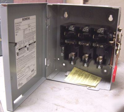 New siemens GF321N type 1 safety switch 30 amp 240 vac 