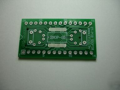 Ssop-28 to dip-28 pin adapter pcb smd convert ssop-28