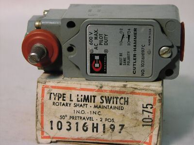 Cutler hammer 10316H197 limit switch rotary 