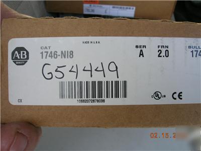 Factory sealed allen bradley 1746-NI8 analog input 