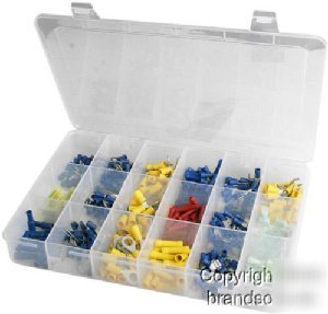 360 pc electronic crimp wire connector terminal box kit