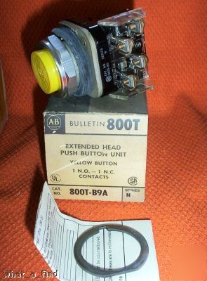 New allen bradley 800T-B9A yellow push button warranty