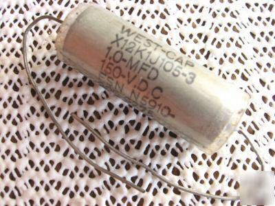 Nos west-cap vitamin-q type 1.0UF@150VDC capacitor