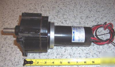 Bison dc gearmotor 24 volt motor gearbox combo 1/10 hp